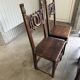 6 Alsatian chairs from the 19th century – carved wood – interlaced decoration
