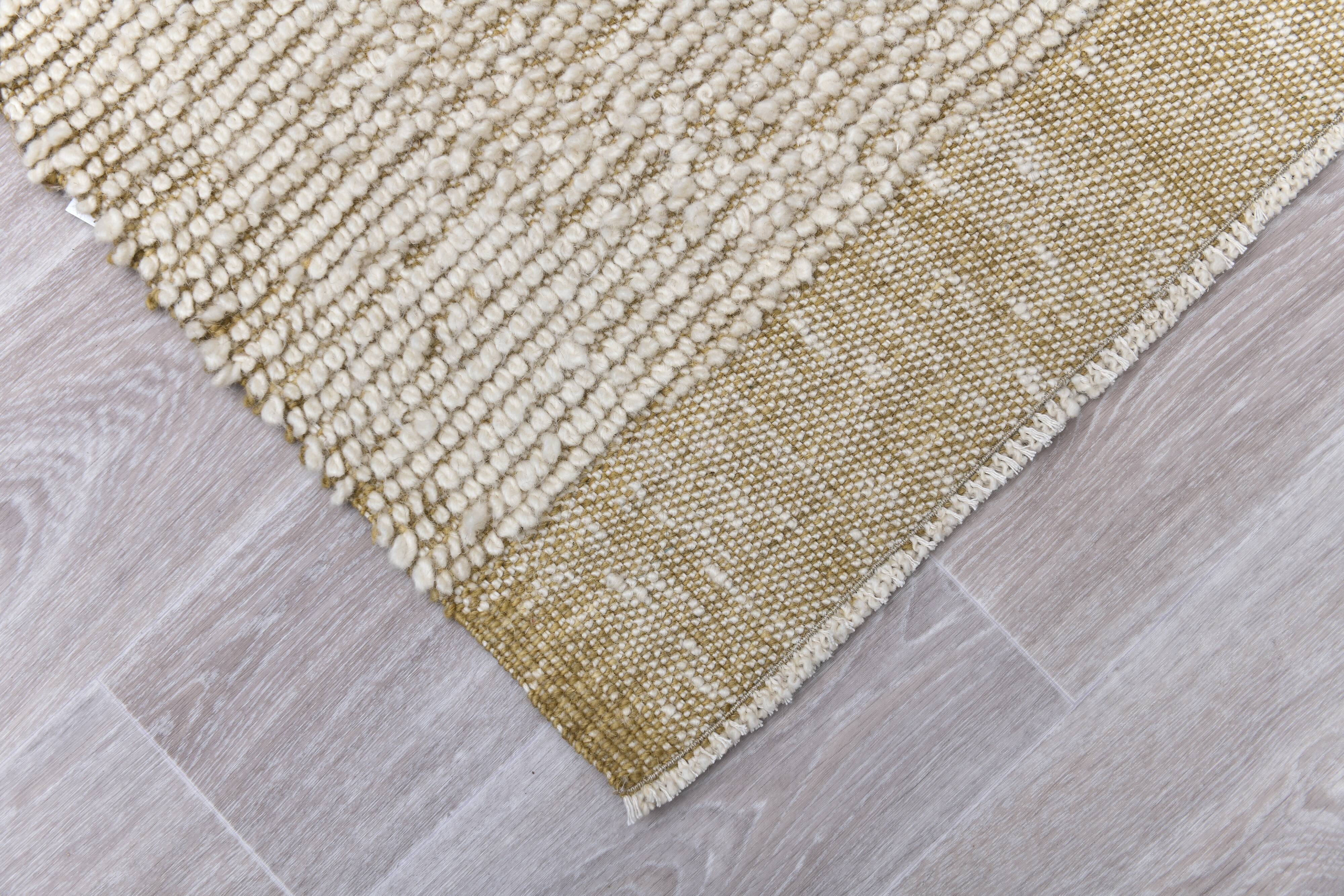 Green Beige Wool Turkish Area Rug 209x292Cm SK 242139