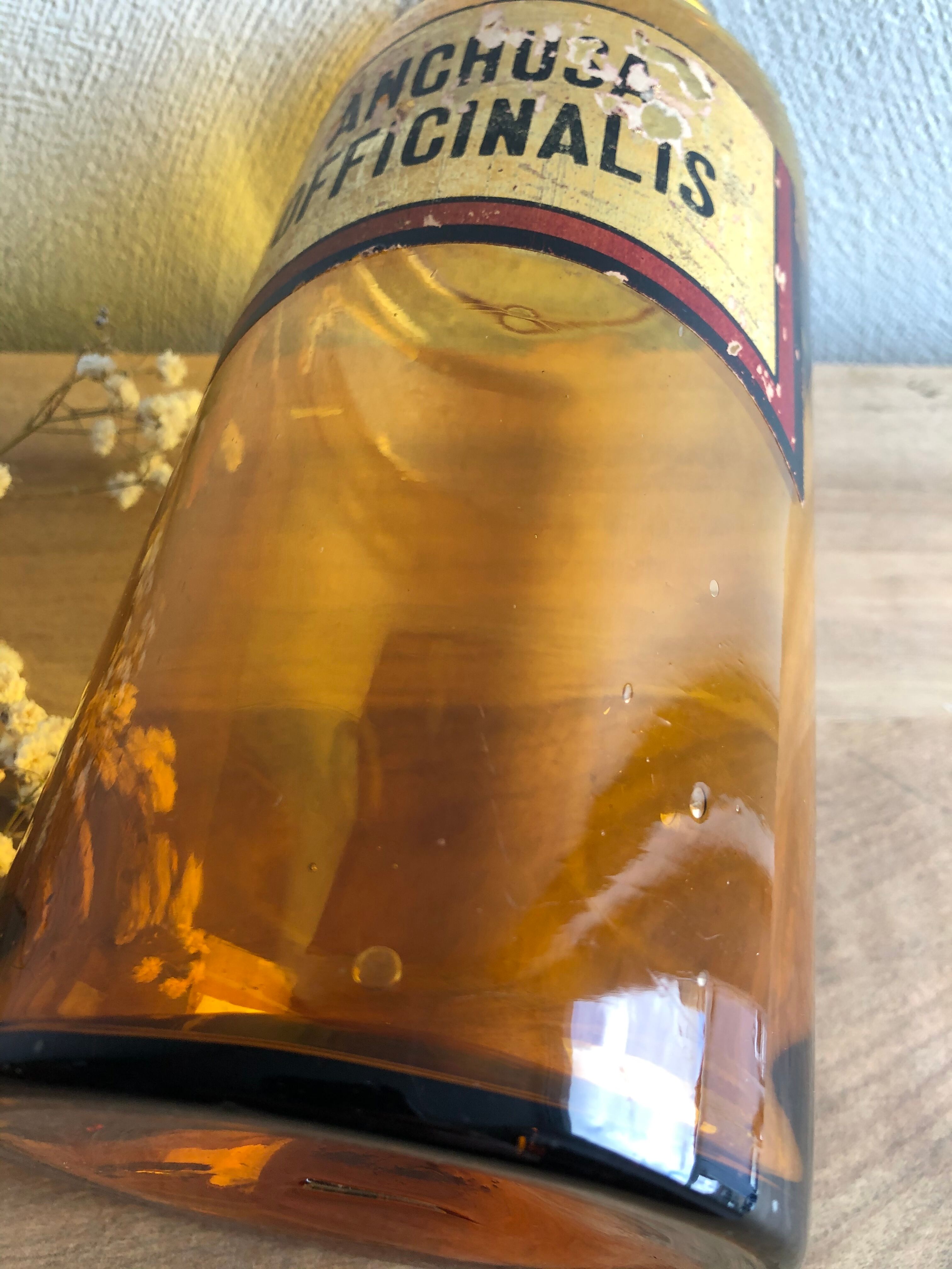 Jar "Anchusa officinalis" brown glass