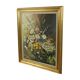 Flowers Bouquet Still Life Painting Oil on Canvas Framed Signed