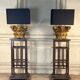 Pair of riveted wrought iron pedestals, circa 1900