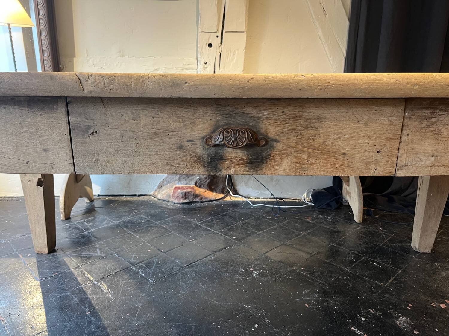 Farmhouse table, 19th century.