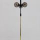 1980s Brass and Glass Floor Lamp, Restored