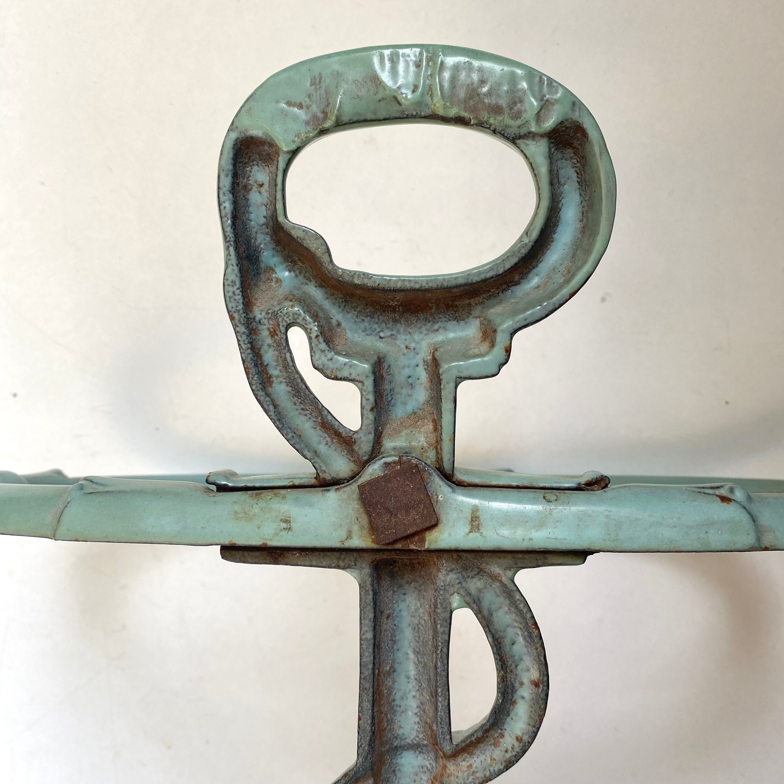 Enameled cast iron umbrella stand from the early 20th century