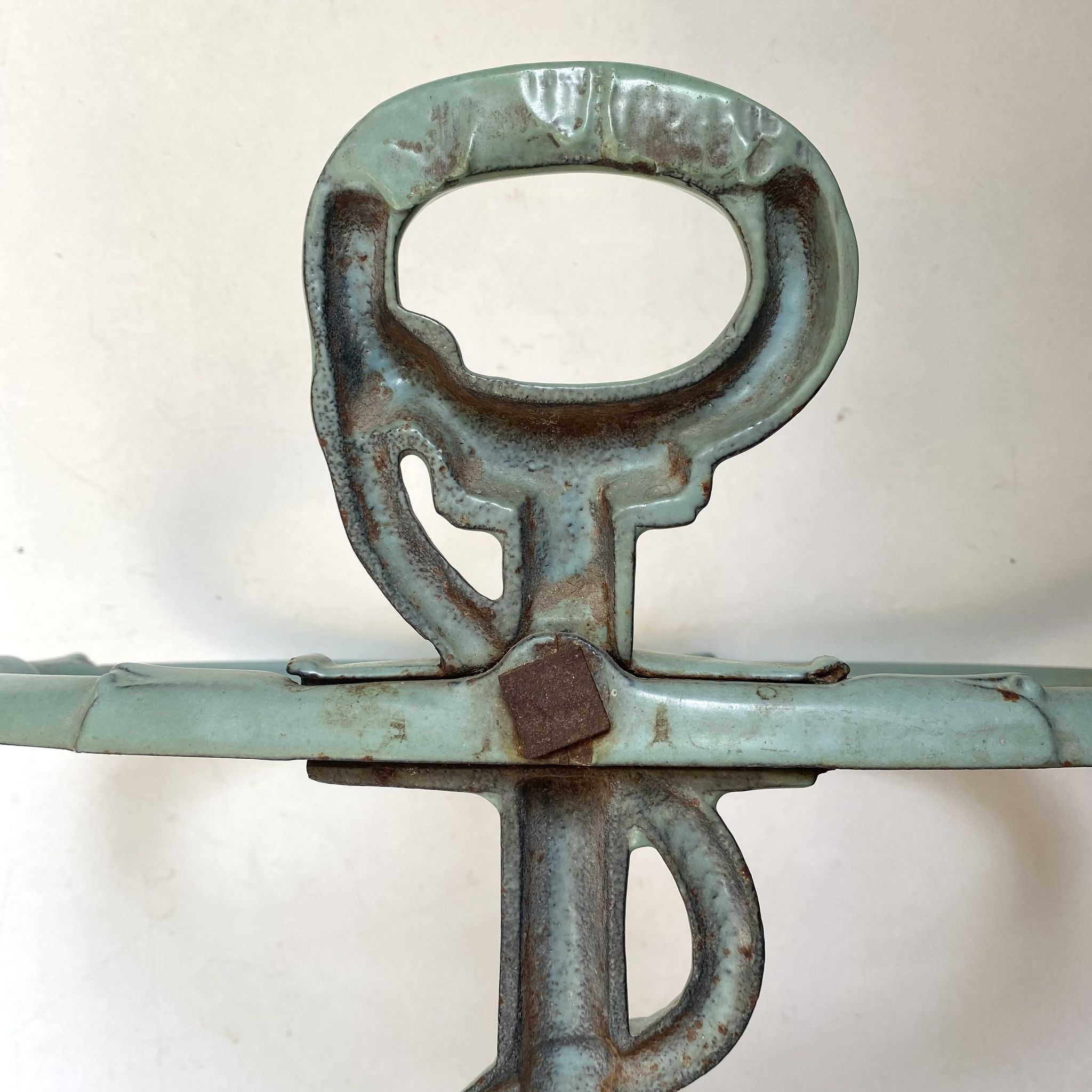 Enameled cast iron umbrella stand from the early 20th century