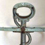 Enameled cast iron umbrella stand from the early 20th century