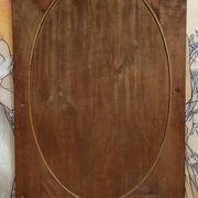 Mirror from the Napoleonic III era, second half of the 19th century in burl and bronze.