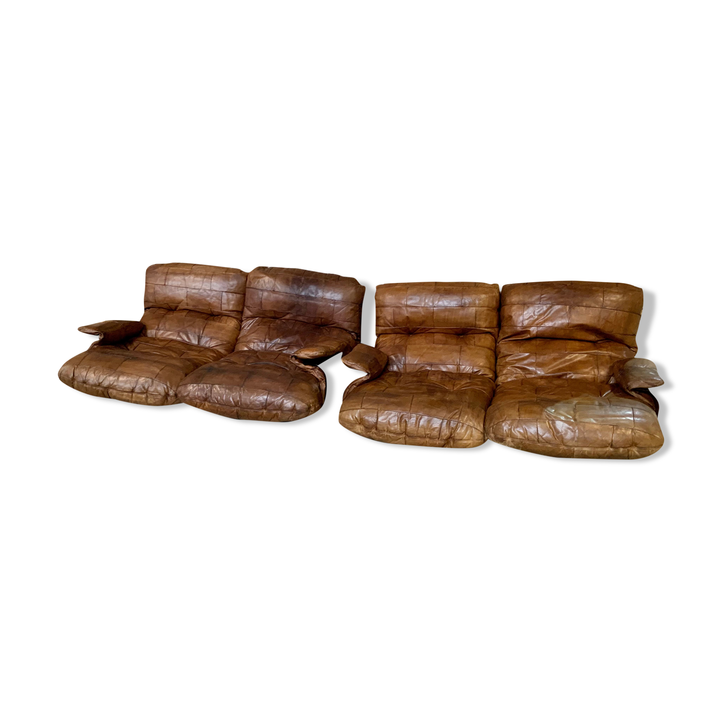 Pair of Marsala sofas, Michel Ducaroy for Ligne Roset 1970s