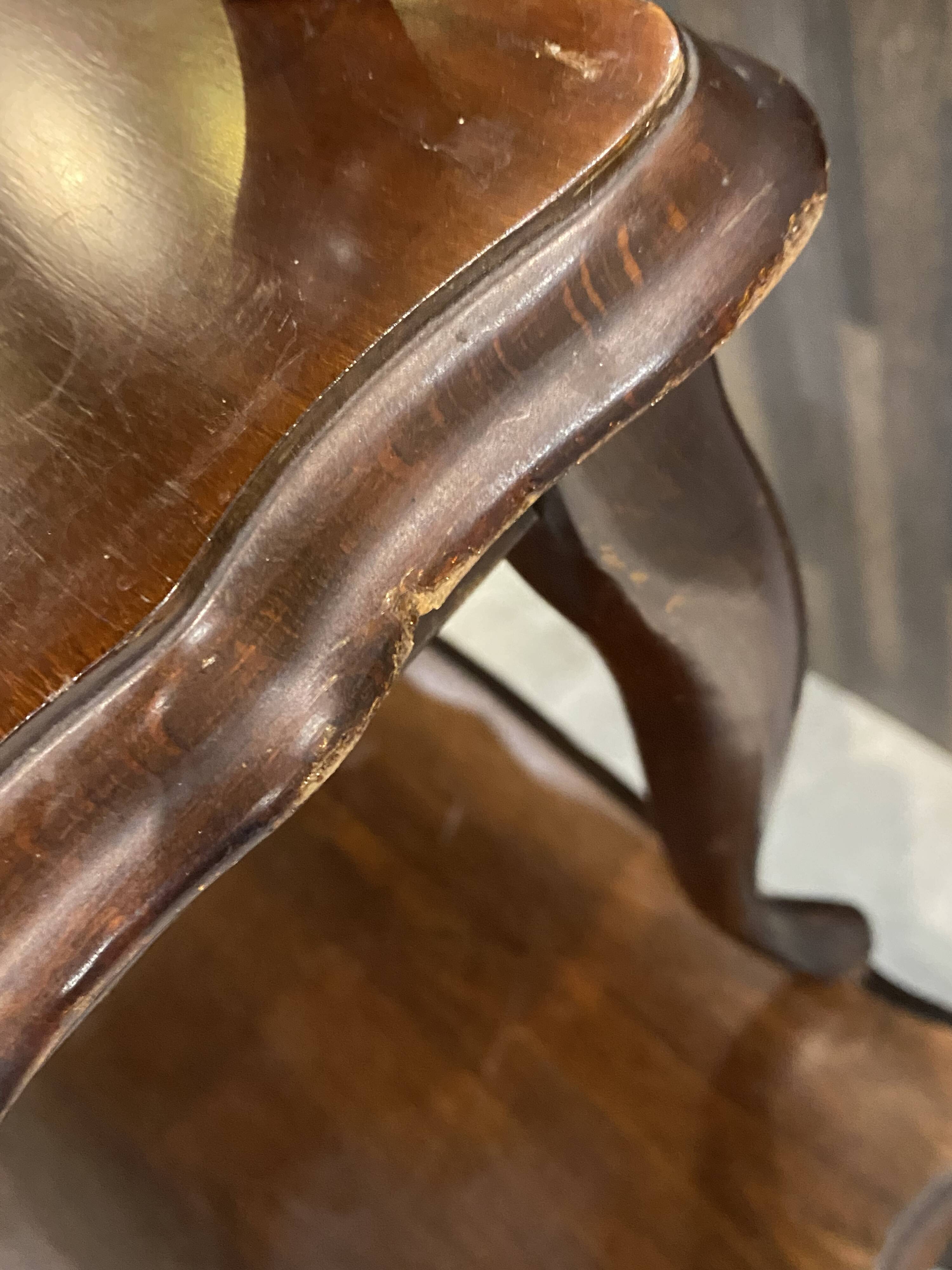 Set of 3 rustic nesting coffee tables in Louis XV style from 1950.