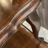 Set of 3 rustic nesting coffee tables in Louis XV style from 1950.