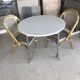 Vintage round table and 2 bistro chairs