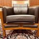 Classic Art Deco Armchair Black Low