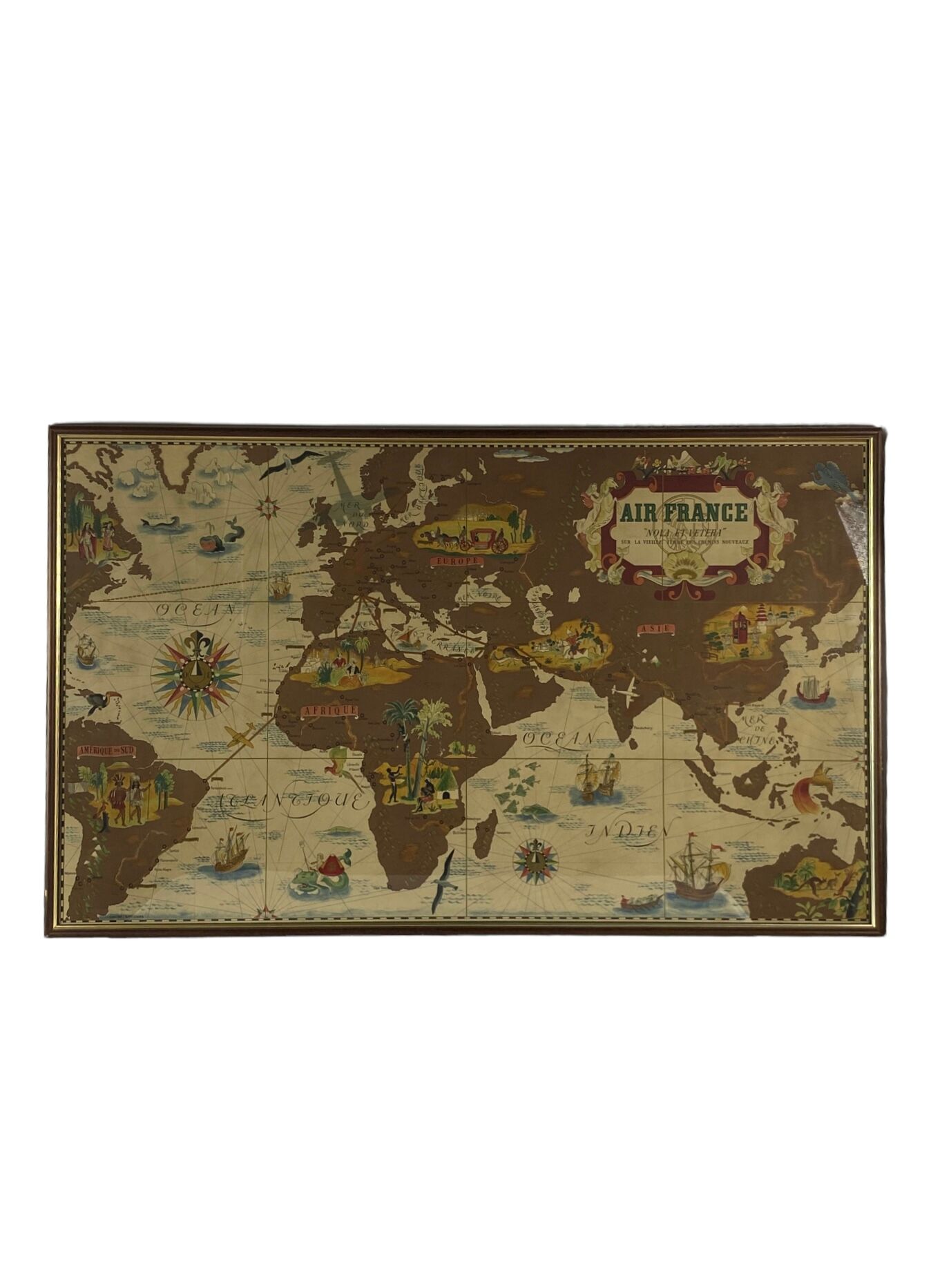 Poster of Lucien Boucher, Air France 'Nova et Vetera, Paris France 1939