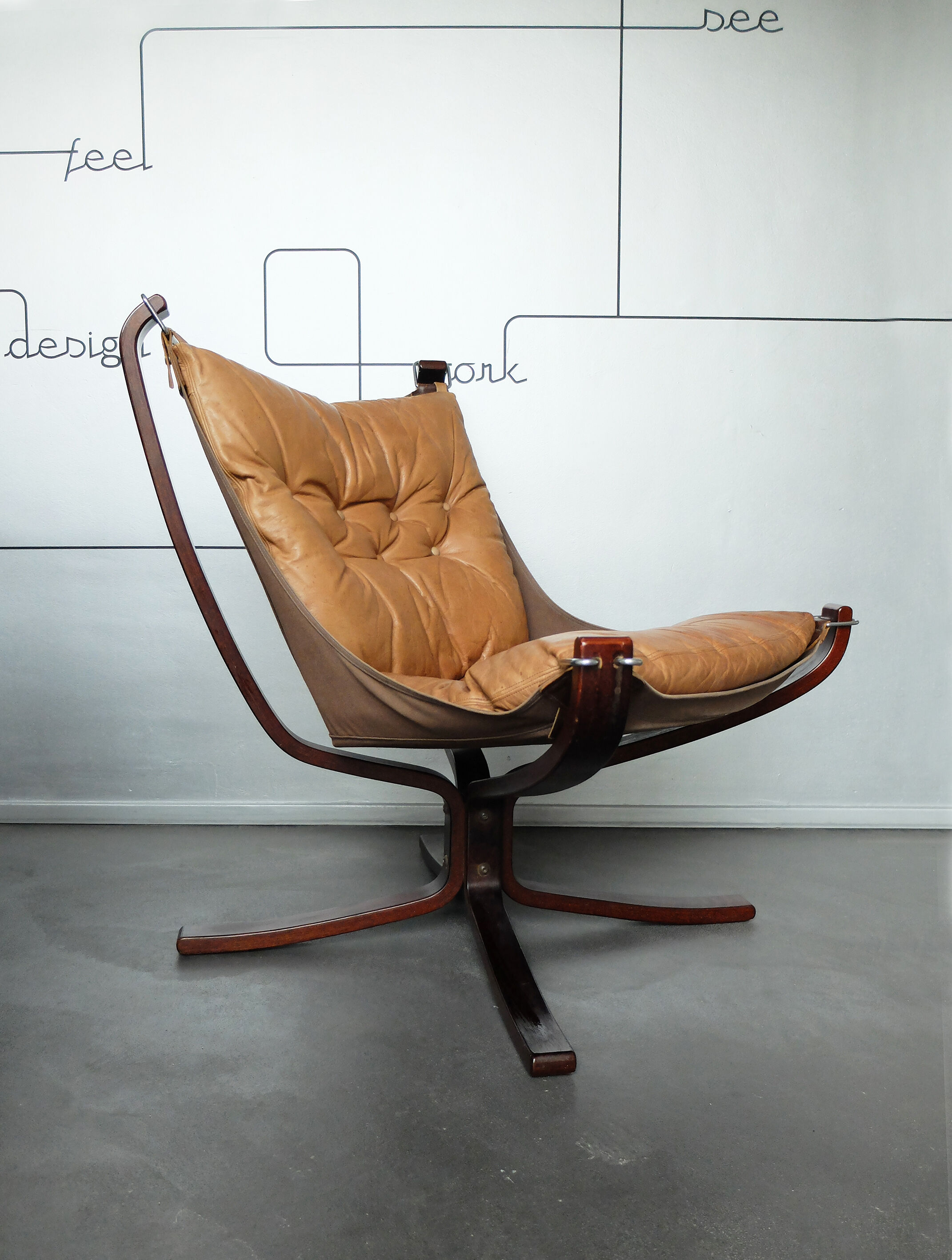 Scandinavian armchair Falcon Chair, Sigurd Resell for Vatne Møbler, Norway 1970