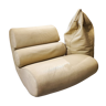 Armchair and footrest Comgule Roche Bobois leather