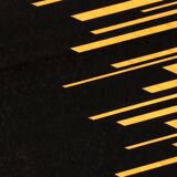 1980s Italian coffee table in black and yellow lacquered wood