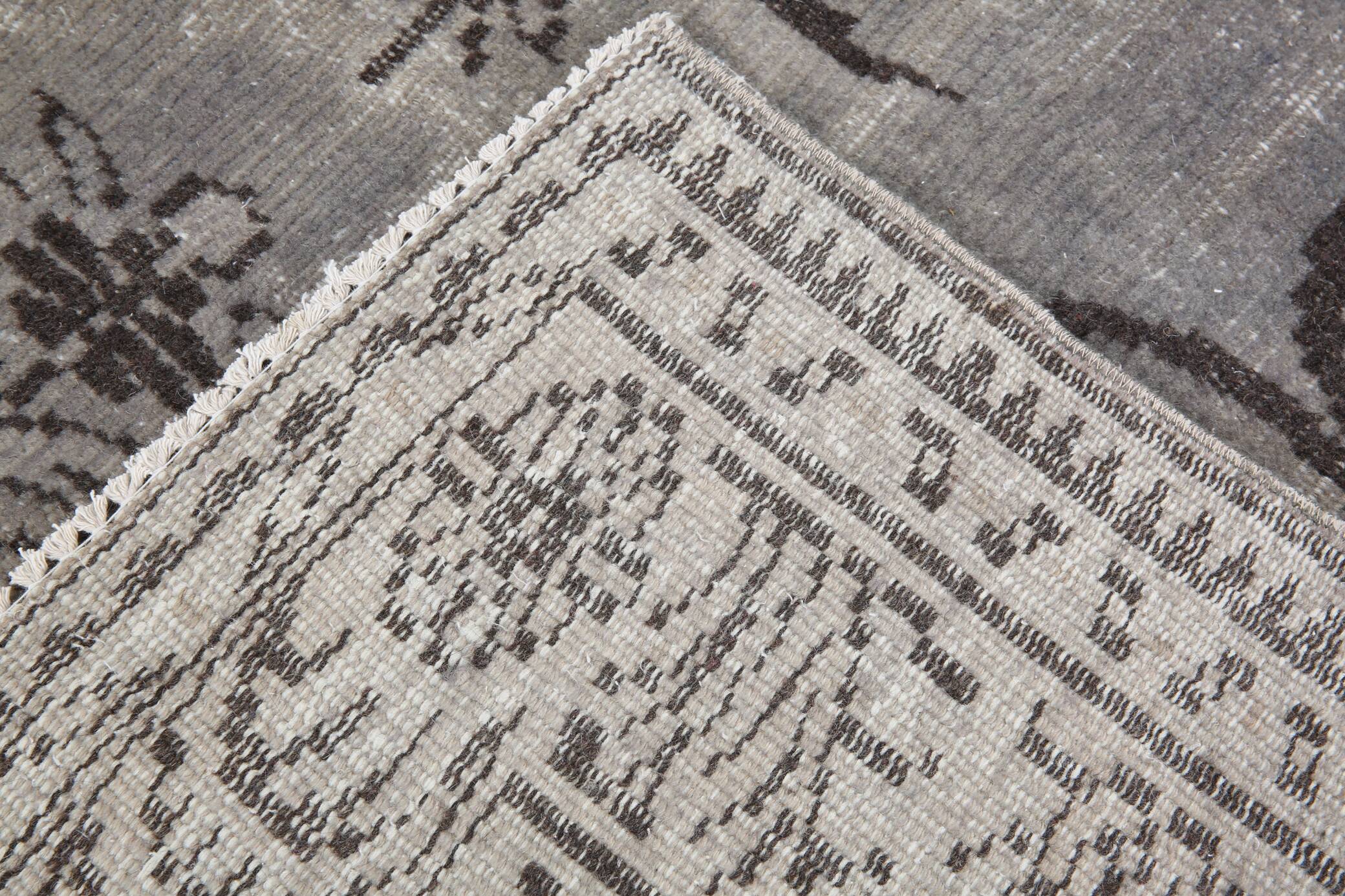 5x8 Shades Of Gray Black Oriental Vintage Turkish Rug, 150x250Cm SK 2874