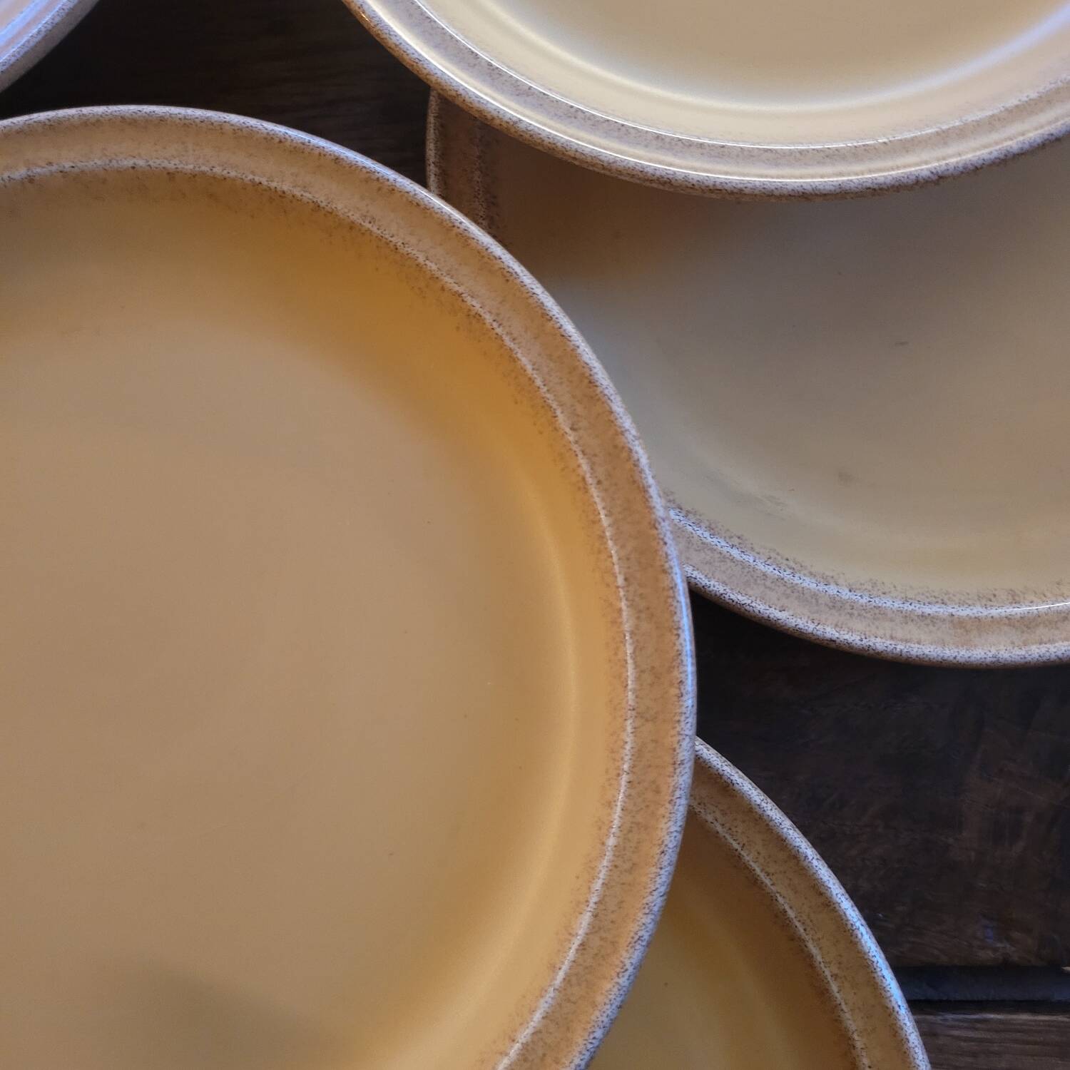 Stoneware dessert plates – Ateliers du Revermont, France – late 20th century