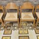 4 straw chairs in the vintage Charlotte Perriand 1970 style