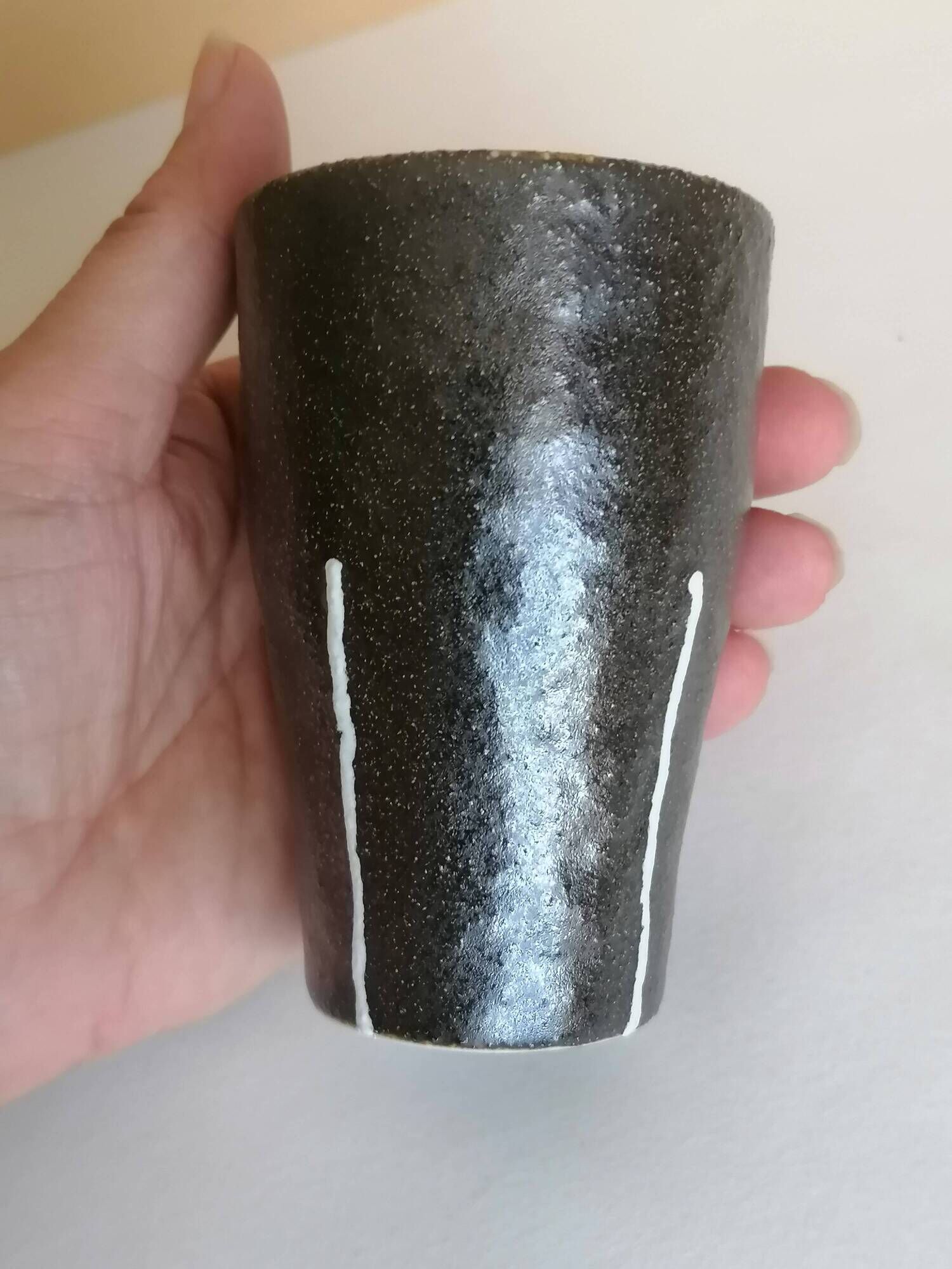 4 ceramic cups handcrafted