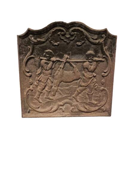 Cast iron fireplace plate