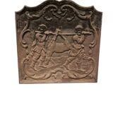 Cast iron fireplace plate