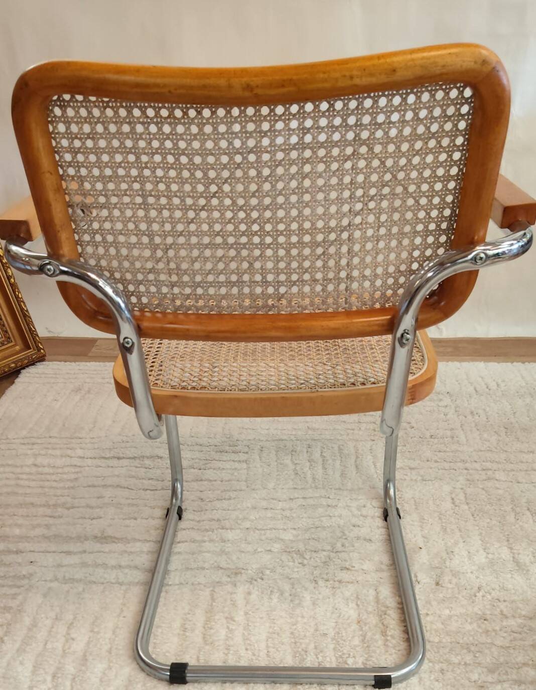 Chaise Cesca B64 de Marcel Breuer estampillée, Italie