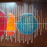 Table low ceramic 70s