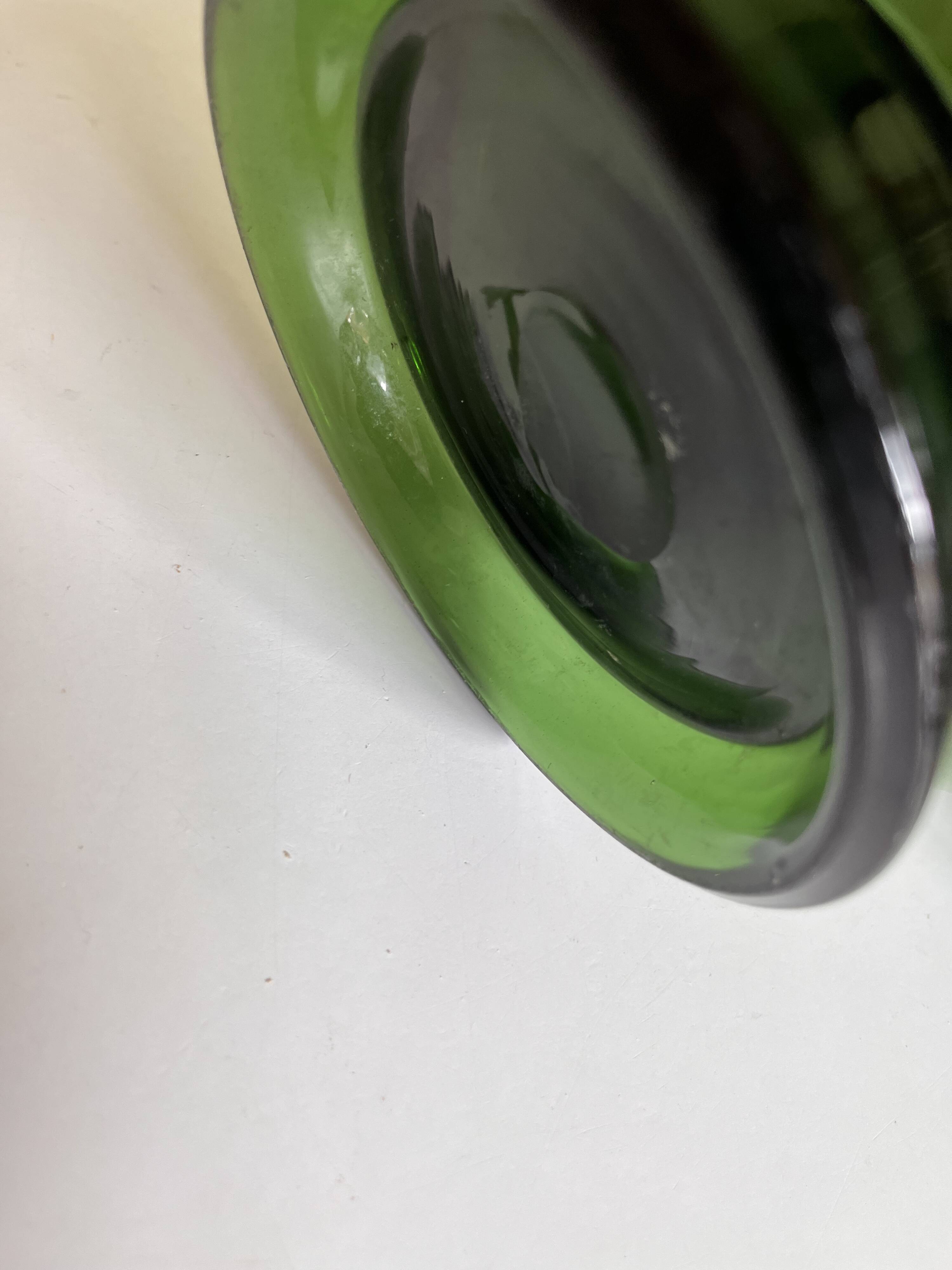 XXXL baluster vase in Empoli glass, 1960 Italian neoclassical design.