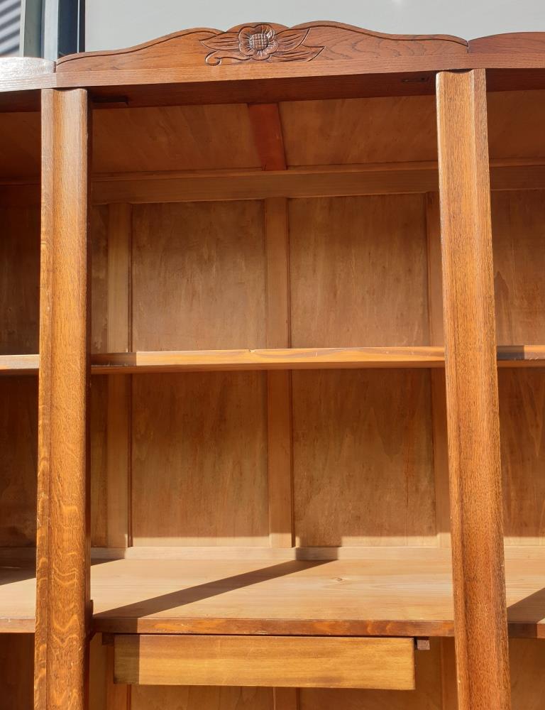 Art deco cabinet bookcase dark oak l135