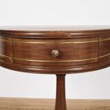 Pedestal table or small side table with drawer.