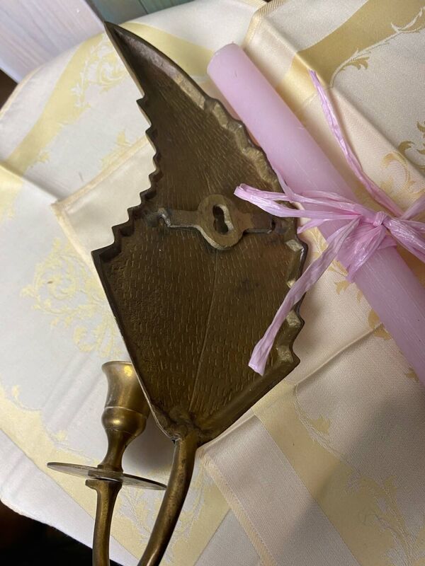 Paire d’appliques anciennes en bronze /laiton