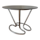 Glass and chrome table 70s Space Age