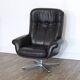 Fauteuil scandinave en cuir 1970