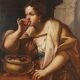 Ancient painting on a historical subject, oil on canvas from the 17th-18th century.