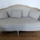 2 high-end Louis XV benches with poufs