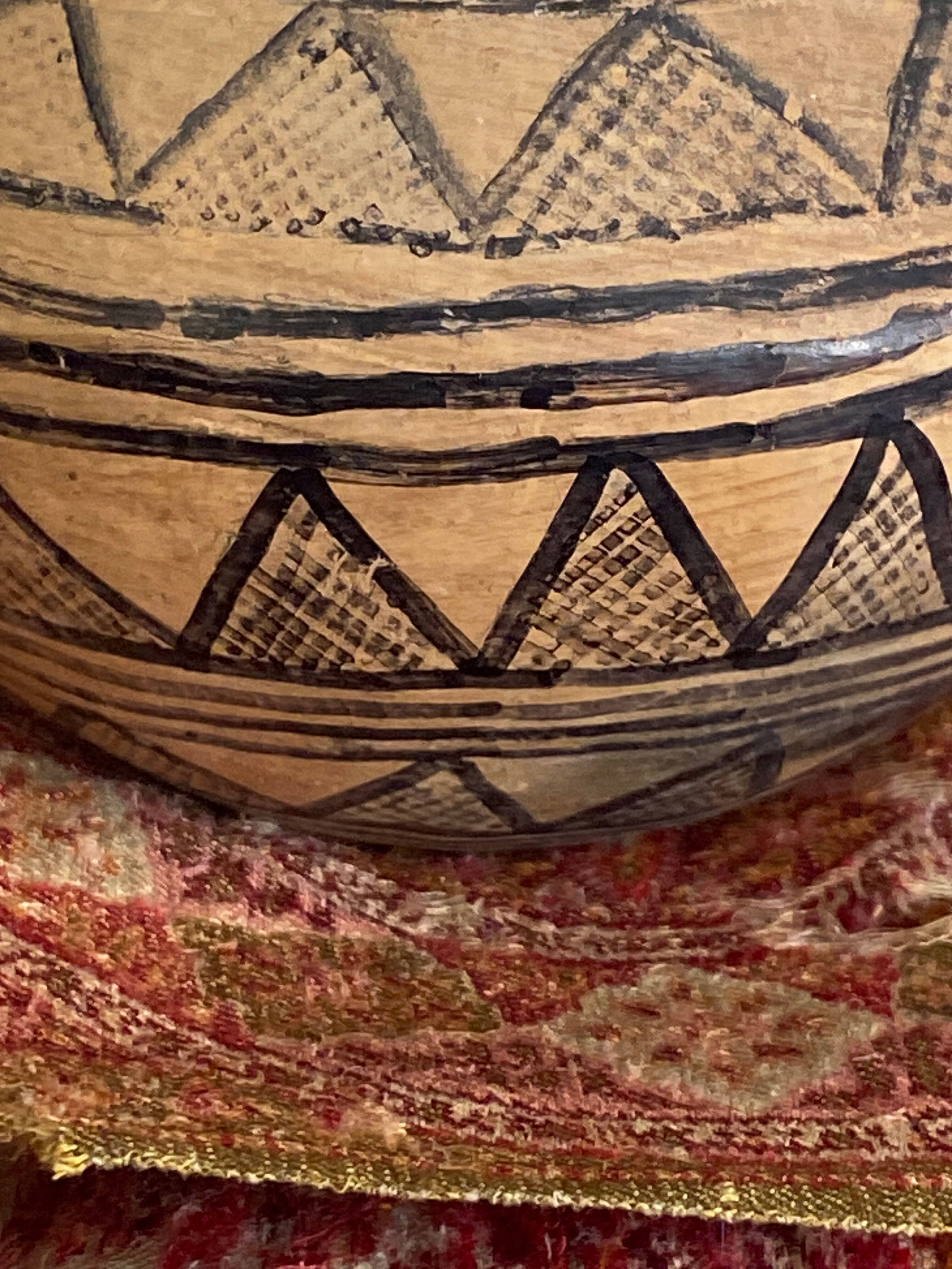 Berber vase painted terracotta