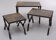 Slate stone brutalist nesting tables, 1970s, france