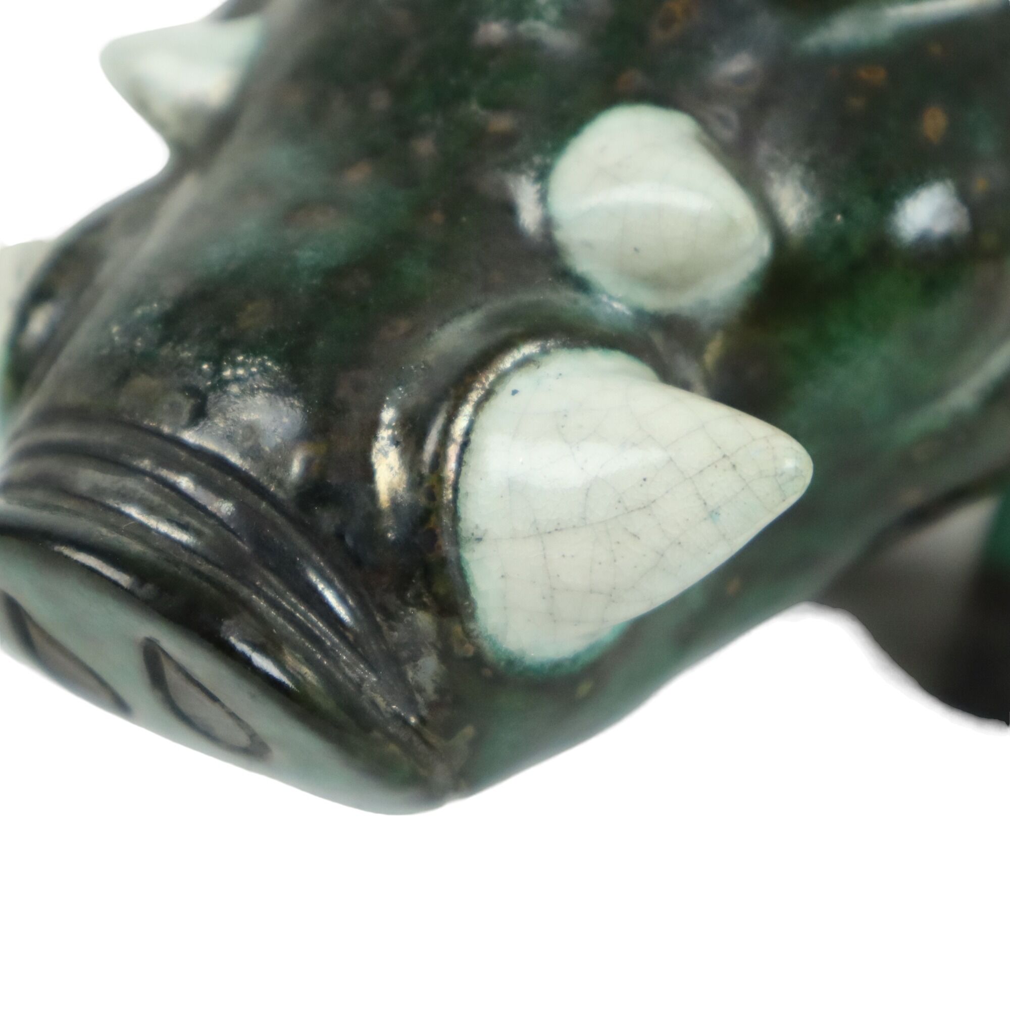 Warthog warthog statue sculpture ceramic pottery raku fired 23cm