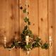 Antique metal chandelier with Art Nouveau floral decoration