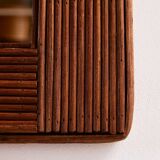 Miroir encadré de canne