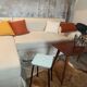 Tabouret Formica bleu