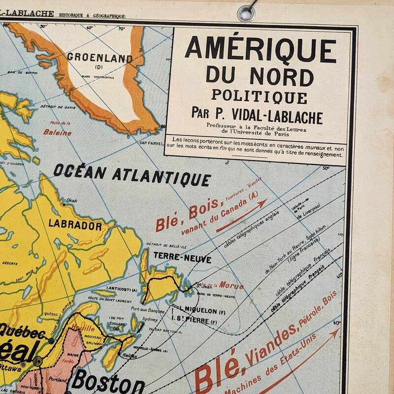 Vidal lablache school map - n°19 north america