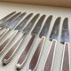 Old box 12 knives Art Deco Bakelite and chromed metal Apollonox