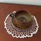 Lunch cup and under cup in stoneware - vintage