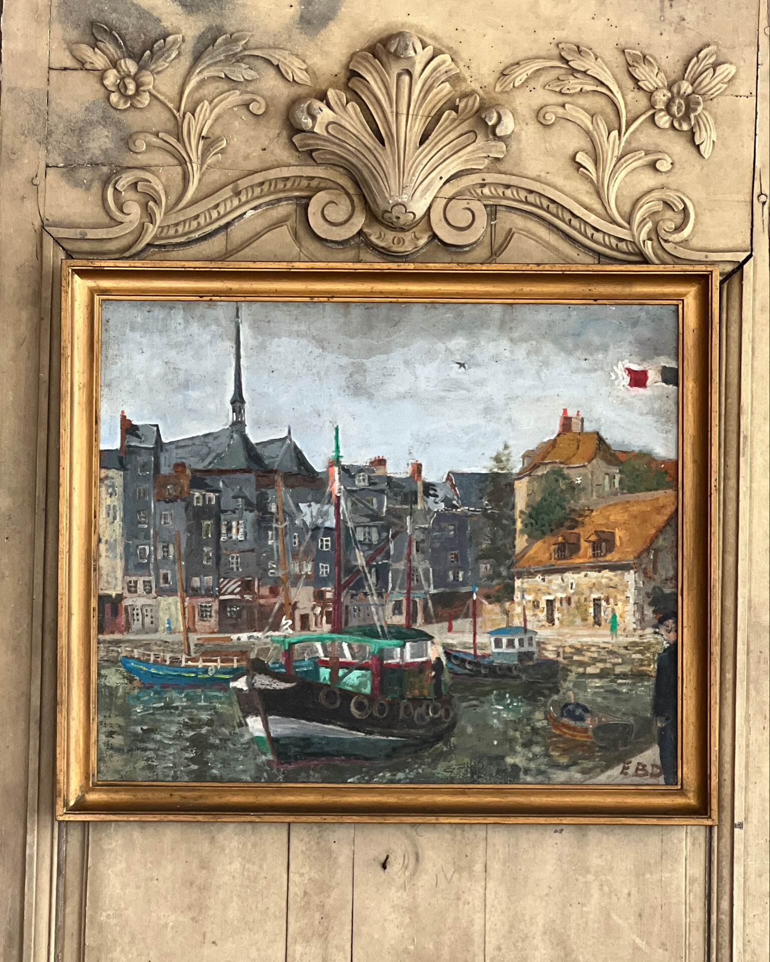 Huile sur toile Honfleur