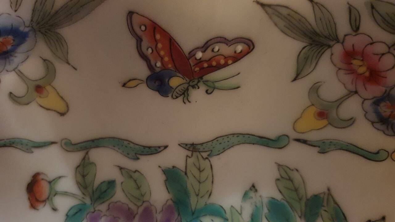 Plat, vide-poche en porcelaine Canton