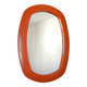 Rare 1970s Orange Space Age Mirror | Vintage Pop Art Yugoslav Wall Mirror