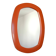 Rare 1970s Orange Space Age Mirror | Vintage Pop Art Yugoslav Wall Mirror