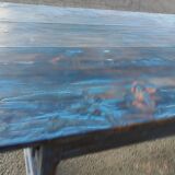 19th century farm table painted and patinated